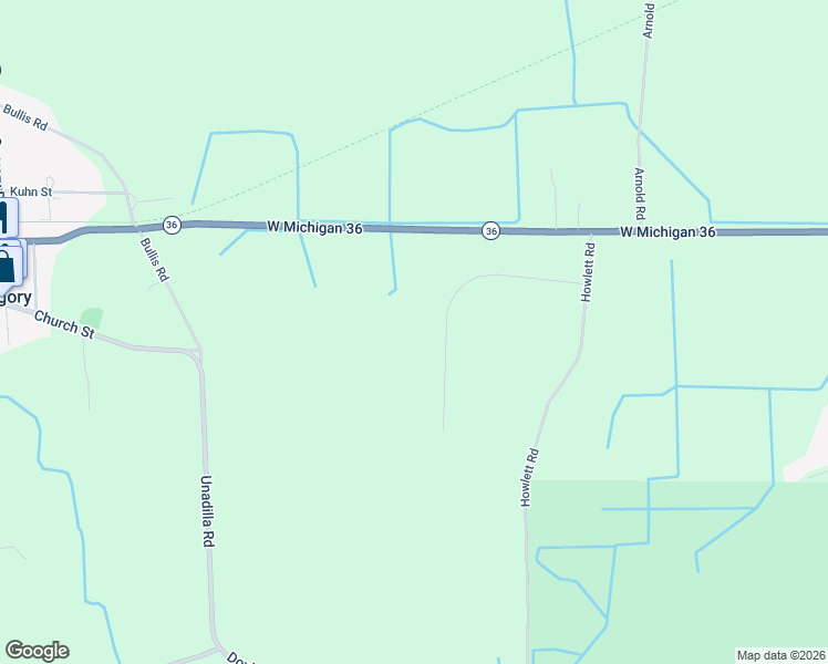 map of restaurants, bars, coffee shops, grocery stores, and more near 1970 Bridgets Way in Gregory