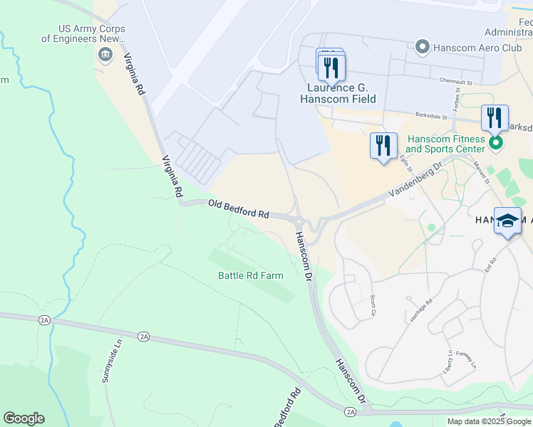 map of restaurants, bars, coffee shops, grocery stores, and more near Vandenberg Drive in Lincoln