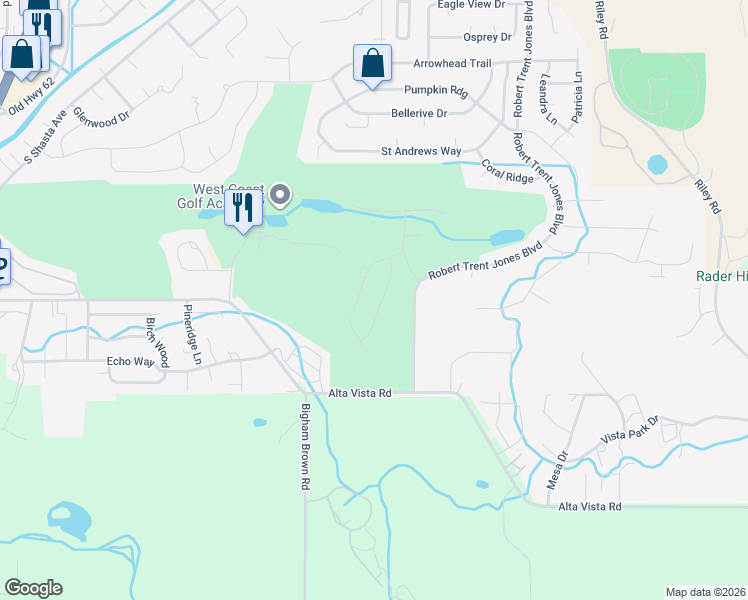 map of restaurants, bars, coffee shops, grocery stores, and more near 184 Keystone Way in Eagle Point