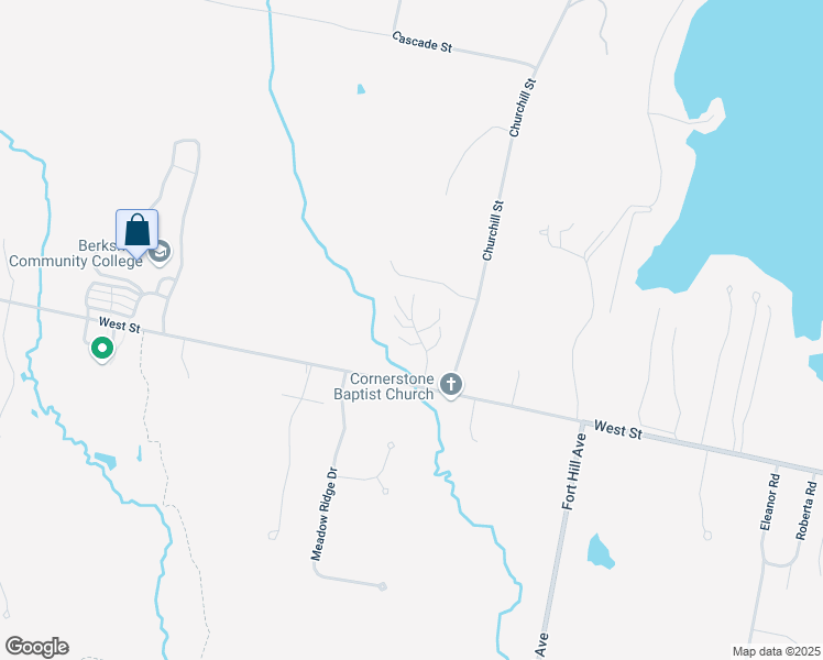 map of restaurants, bars, coffee shops, grocery stores, and more near 59 Churchill Crest in Pittsfield