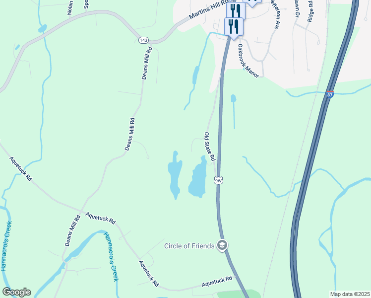 map of restaurants, bars, coffee shops, grocery stores, and more near 1083 Old State Road in Ravena