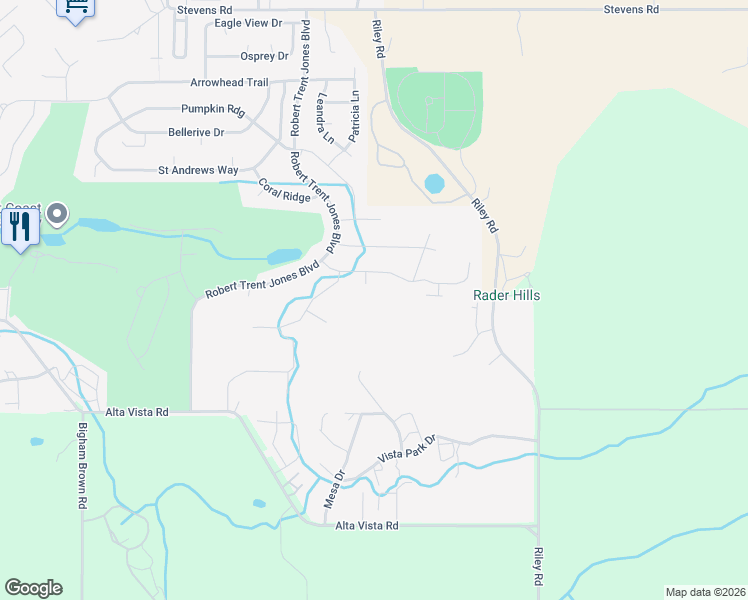 map of restaurants, bars, coffee shops, grocery stores, and more near 463 Quail Run in Eagle Point