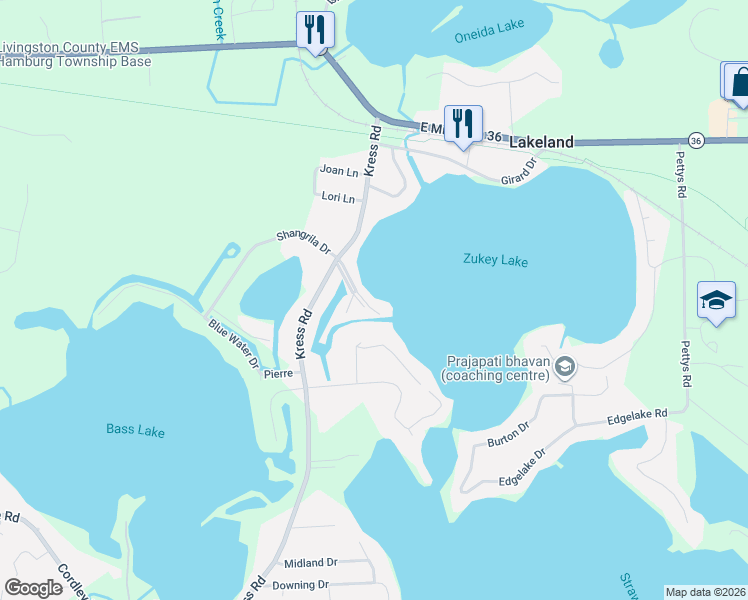 map of restaurants, bars, coffee shops, grocery stores, and more near 9717 Beverly Drive in Lakeland