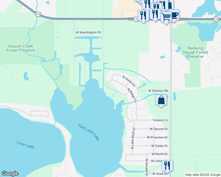 map of restaurants, bars, coffee shops, grocery stores, and more near 40955 Cedar Lane in Antioch