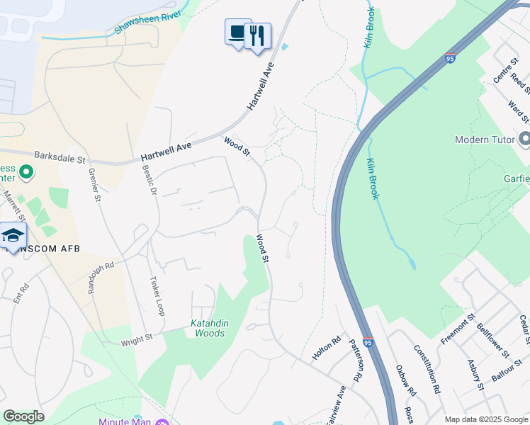 map of restaurants, bars, coffee shops, grocery stores, and more near 251 Wood Street in Lexington