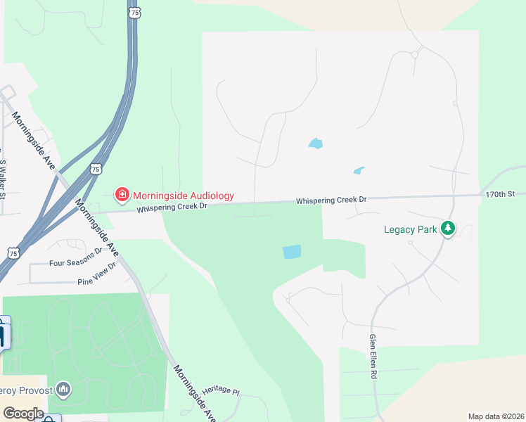 map of restaurants, bars, coffee shops, grocery stores, and more near 6431 Golf View Place in Sioux City