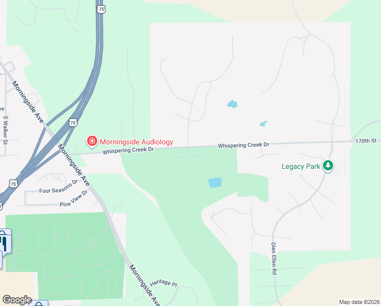 map of restaurants, bars, coffee shops, grocery stores, and more near 6353 Golf View Place in Sioux City