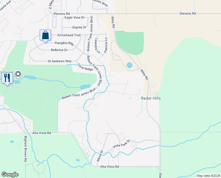 map of restaurants, bars, coffee shops, grocery stores, and more near 1246 Poppy Ridge Drive in Eagle Point