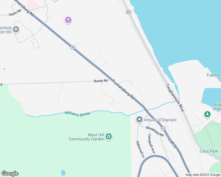 map of restaurants, bars, coffee shops, grocery stores, and more near 101 Bundy Road in Ithaca