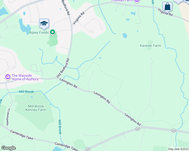 map of restaurants, bars, coffee shops, grocery stores, and more near 50 Manuel Drive in Concord