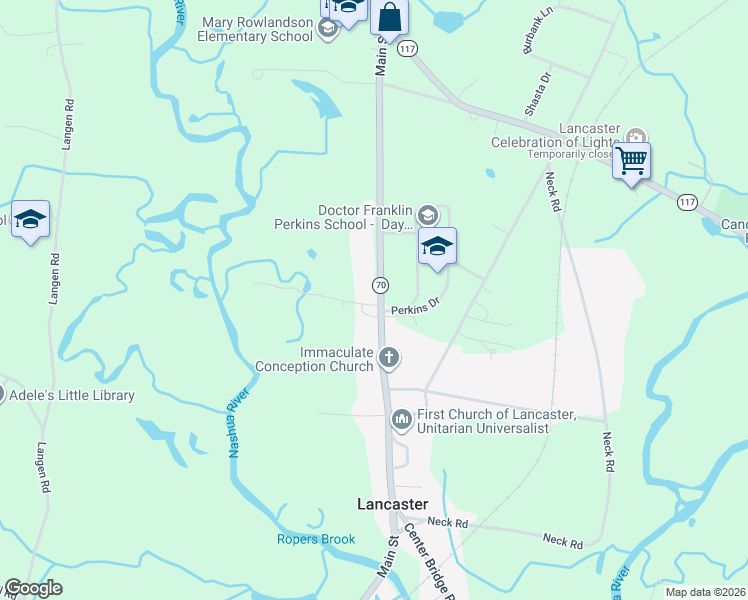 map of restaurants, bars, coffee shops, grocery stores, and more near 918 Main Street in Lancaster