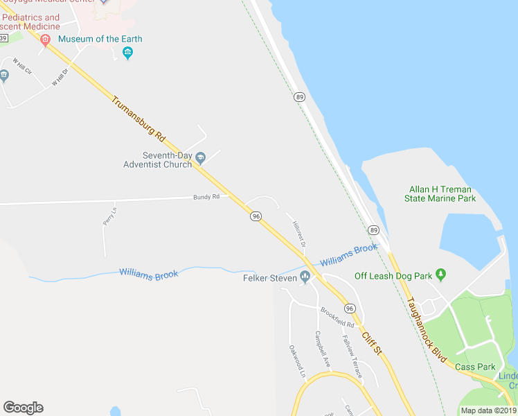 map of restaurants, bars, coffee shops, grocery stores, and more near 1141 Trumansburg Road in Ithaca