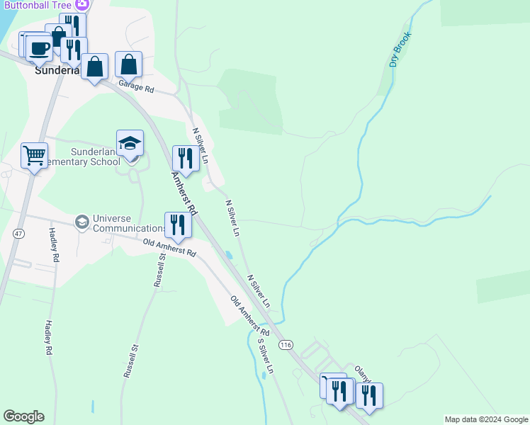 map of restaurants, bars, coffee shops, grocery stores, and more near 2-40 Reservoir Road in Sunderland