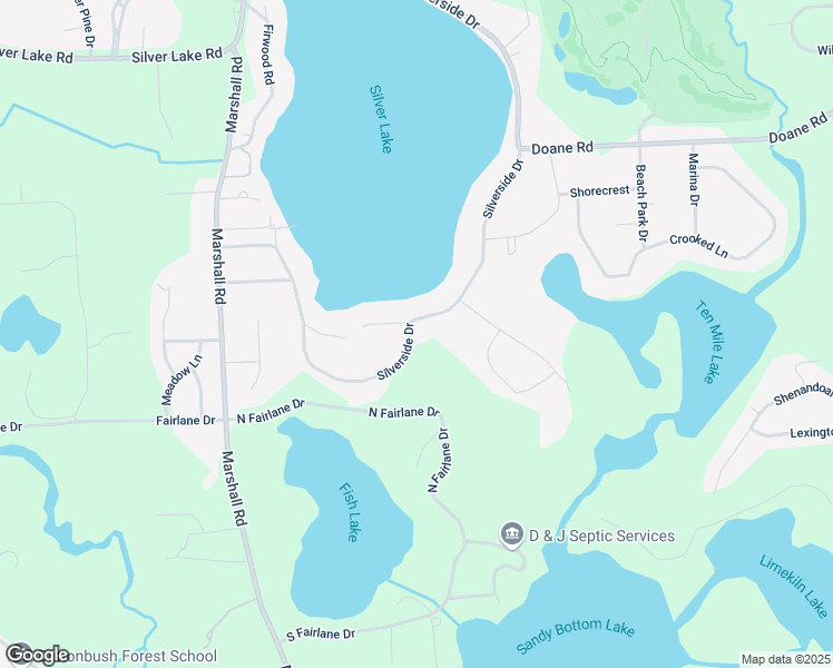 map of restaurants, bars, coffee shops, grocery stores, and more near 9479 Silverside in South Lyon