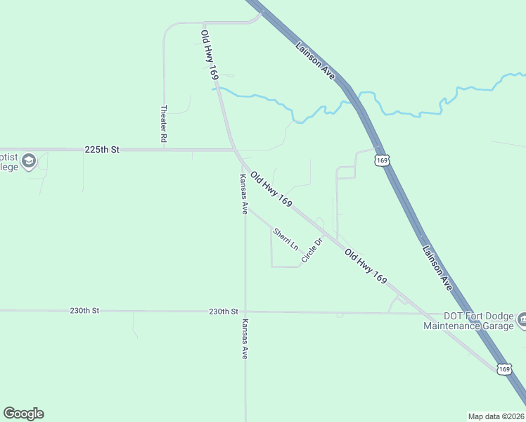 map of restaurants, bars, coffee shops, grocery stores, and more near 19999-20051 Sherri Lane in Fort Dodge