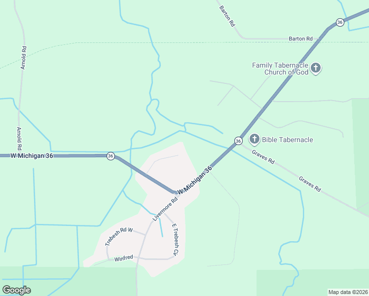 map of restaurants, bars, coffee shops, grocery stores, and more near 15354 Kathryn Court in Pinckney