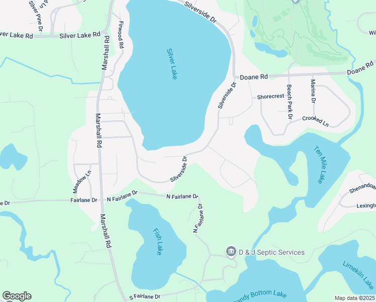 map of restaurants, bars, coffee shops, grocery stores, and more near 9479 Silverside in South Lyon