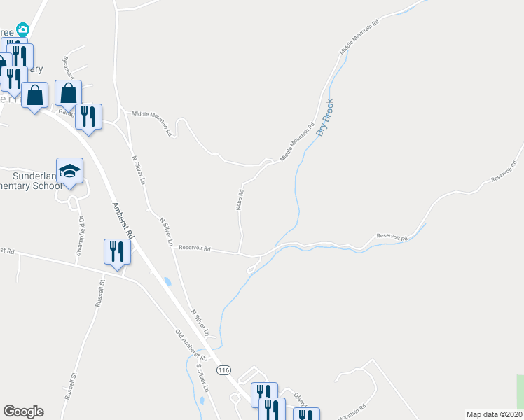 map of restaurants, bars, coffee shops, grocery stores, and more near 98 Nebo Road in Sunderland