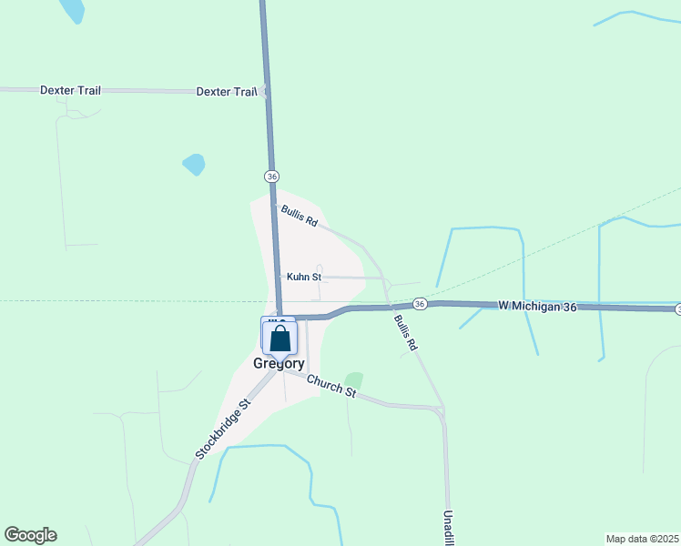 map of restaurants, bars, coffee shops, grocery stores, and more near 224 Kuhn Street in Gregory