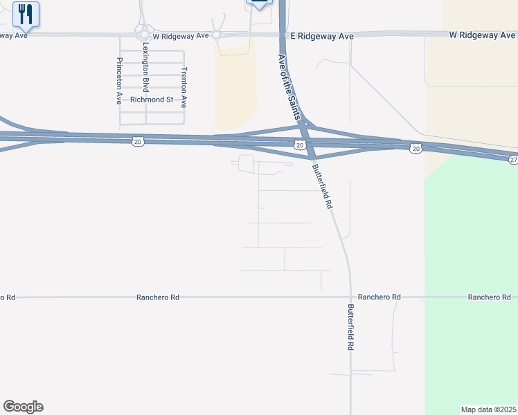 map of restaurants, bars, coffee shops, grocery stores, and more near U.S. 20 in Cedar Falls