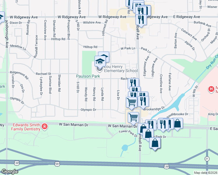 map of restaurants, bars, coffee shops, grocery stores, and more near 822 Colby Road in Waterloo