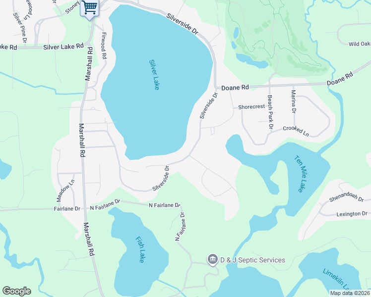 map of restaurants, bars, coffee shops, grocery stores, and more near 9428 Silverside Drive in South Lyon