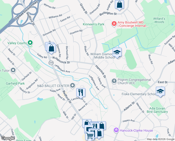 map of restaurants, bars, coffee shops, grocery stores, and more near 37 Liberty Avenue in Lexington