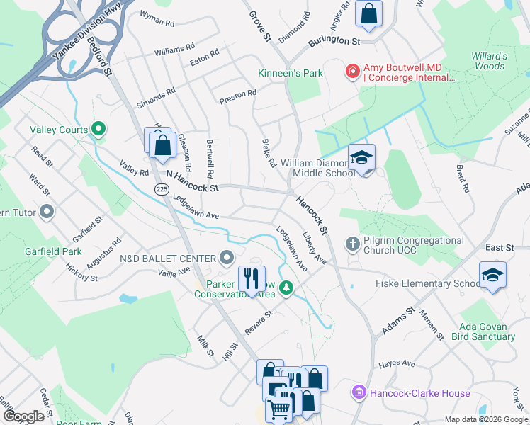 map of restaurants, bars, coffee shops, grocery stores, and more near 37 Liberty Avenue in Lexington