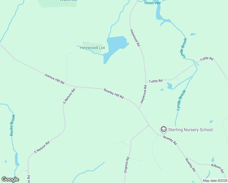 map of restaurants, bars, coffee shops, grocery stores, and more near 166 Rowley Hill Road in Sterling