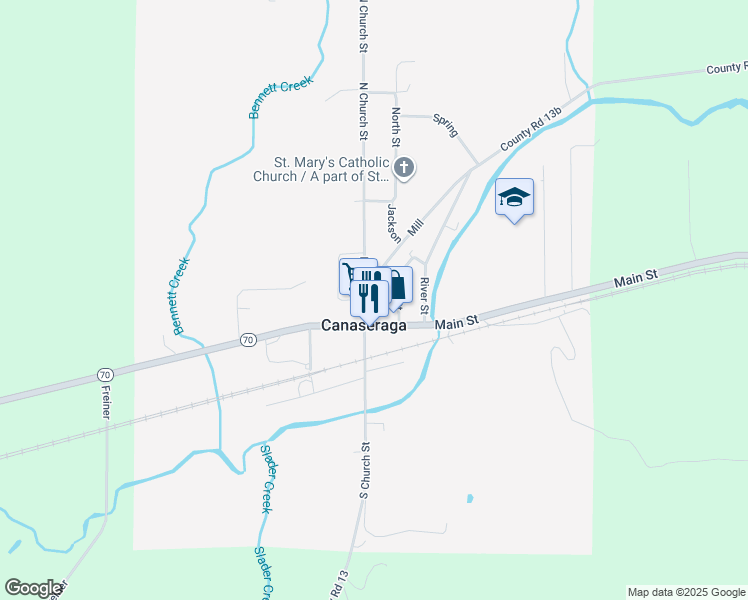 12 N Church St, Canaseraga NY Walk Score