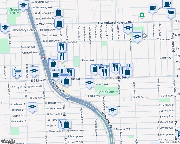 23059 Hazelwood Avenue, Hazel Park MI Walk Score