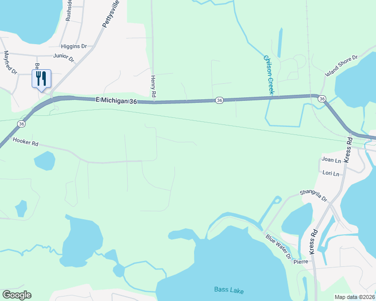 map of restaurants, bars, coffee shops, grocery stores, and more near 4108 Kinfolk Court in Pinckney