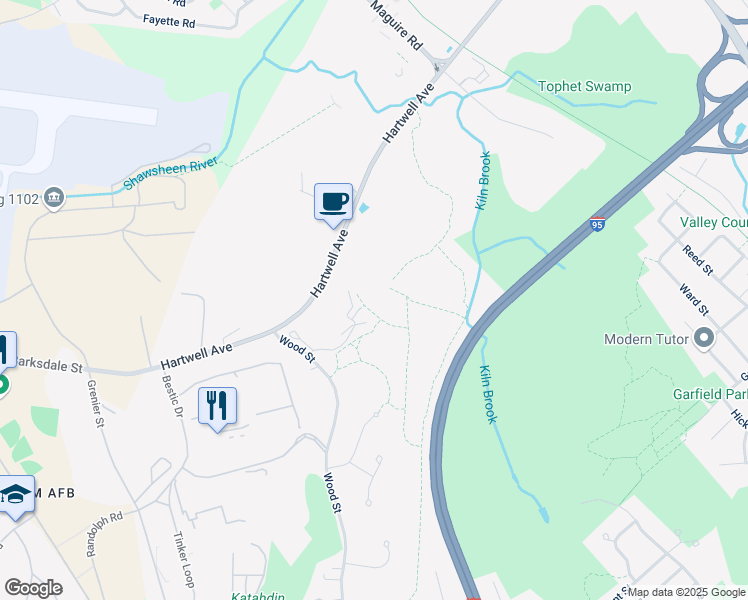 map of restaurants, bars, coffee shops, grocery stores, and more near 110 Hartwell Avenue in Lexington
