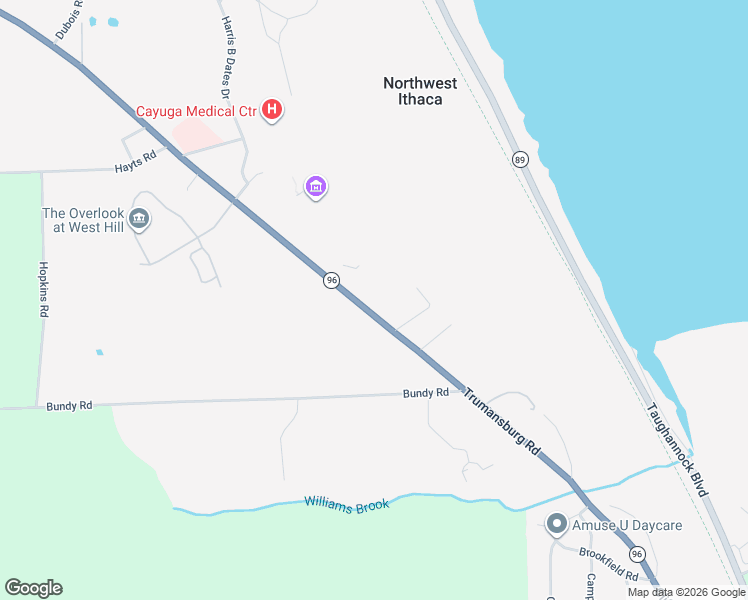 map of restaurants, bars, coffee shops, grocery stores, and more near 1235 Trumansburg Rd in Ithaca