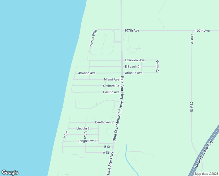 map of restaurants, bars, coffee shops, grocery stores, and more near 7218 Orchard Road in South Haven