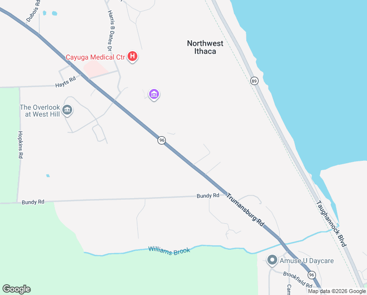 map of restaurants, bars, coffee shops, grocery stores, and more near 1235 Trumansburg Rd in Ithaca