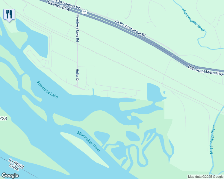 map of restaurants, bars, coffee shops, grocery stores, and more near 273 Bonnet Drive in East Dubuque