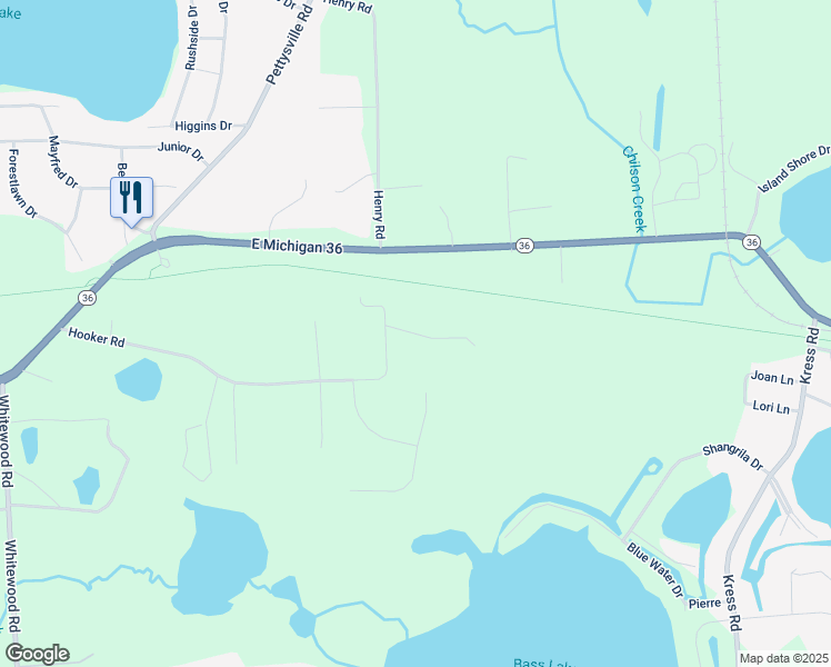 map of restaurants, bars, coffee shops, grocery stores, and more near 4237 Kinfolk Court in Pinckney