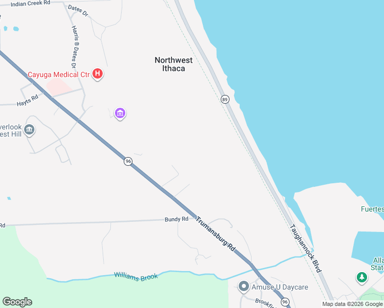 map of restaurants, bars, coffee shops, grocery stores, and more near 1229 Trumansburg Road in Ithaca