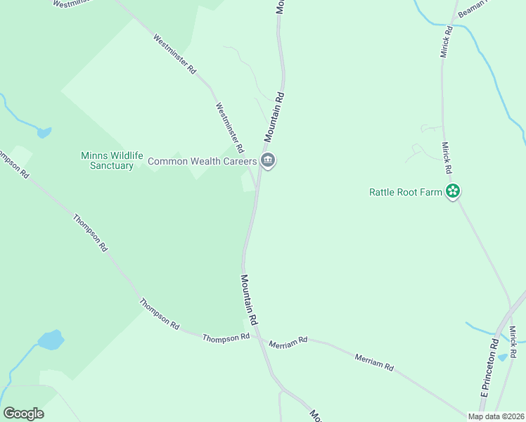 map of restaurants, bars, coffee shops, grocery stores, and more near 134 Mountain Road in Princeton
