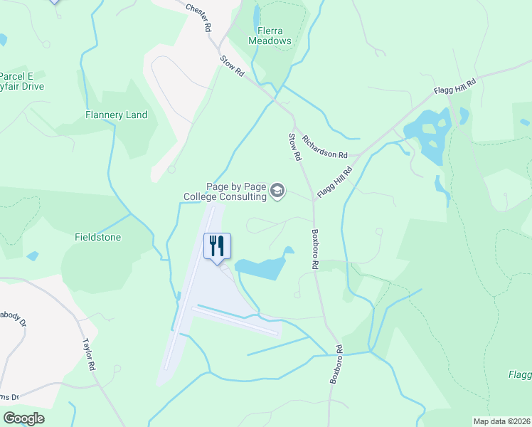 map of restaurants, bars, coffee shops, grocery stores, and more near 66 Fifers Lane in Boxborough
