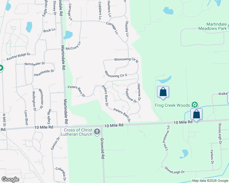 map of restaurants, bars, coffee shops, grocery stores, and more near 58763 Swing Beam Court in South Lyon