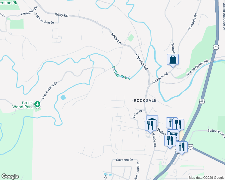 map of restaurants, bars, coffee shops, grocery stores, and more near 720 Central Avenue in Dubuque