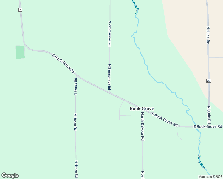 map of restaurants, bars, coffee shops, grocery stores, and more near 5006 County Highway 4 in Rock City