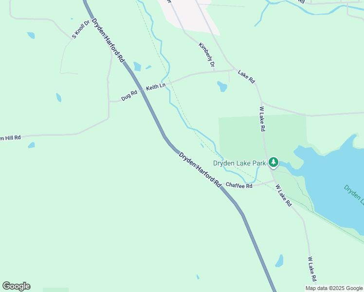 map of restaurants, bars, coffee shops, grocery stores, and more near 339-423 State Highway 38 in Dryden