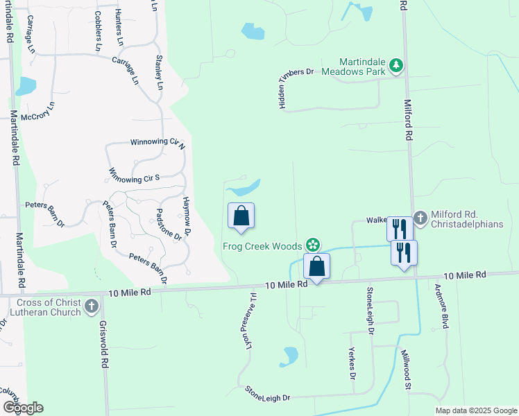 map of restaurants, bars, coffee shops, grocery stores, and more near 24775 Fairview Drive in South Lyon