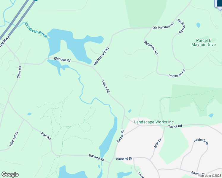 map of restaurants, bars, coffee shops, grocery stores, and more near 499 Taylor Road in Stow