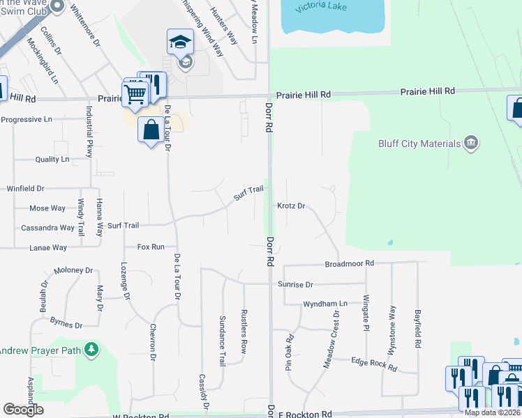 map of restaurants, bars, coffee shops, grocery stores, and more near 14115 Nautical Court in South Beloit