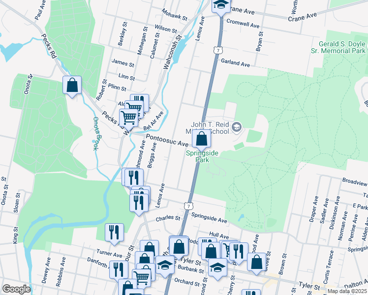 map of restaurants, bars, coffee shops, grocery stores, and more near 51 Montgomery Avenue Extension in Pittsfield