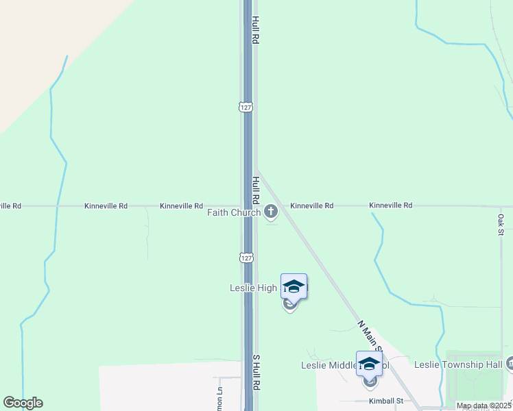 map of restaurants, bars, coffee shops, grocery stores, and more near 4141 South Hull Road in Leslie